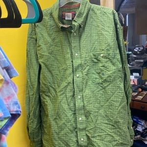 NWOT Mens XL green button down​​